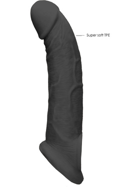 RealRock: Penis Extender with Rings, 22 cm, black