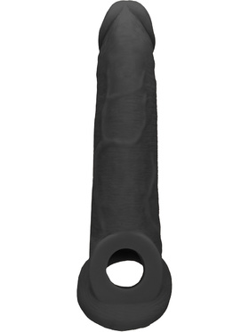 RealRock: Penis Extender with Rings, 22 cm, black