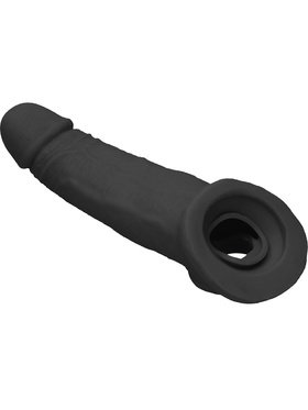 RealRock: Penis Extender with Rings, 22 cm, black