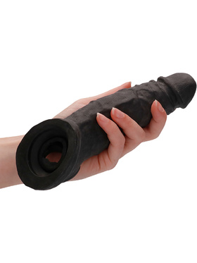 RealRock: Penis Extender with Rings, 22 cm, black