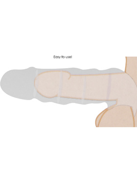 RealRock: Penis Extender with Rings, 22 cm, black