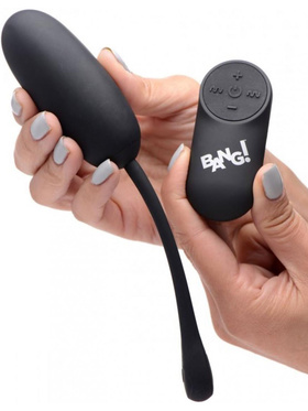 XR Brands Bang: 28X Plush Egg with Remote, black