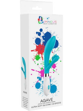Luminous: Agave, Ultra Soft Silicone Rabbit Vibrator, turquoise