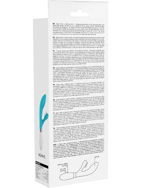 Luminous: Agave, Ultra Soft Silicone Rabbit Vibrator, turquoise