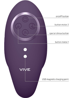 Vive: Aika, Double-Action Vibrating Love Egg, purple