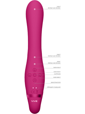 Vive: Suki, G-Spot Strapless Strapon Rabbit, pink 