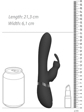 Vive: Taka, Inflatable Rabbit Vibrator, black