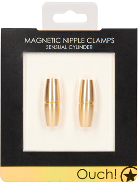 Ouch!: Magnetic Nipple Clamps, Sensual Cylinder, gold