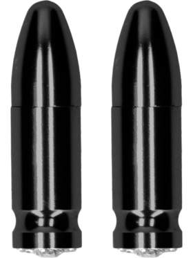 Ouch!: Magnetic Nipple Clamps, Diamond Bullet, black