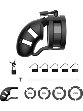 ManCage: Model 18 Silicone with Ballsplitter, 9 cm, black