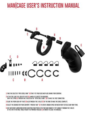 ManCage: Model 20 Silicone, 9 cm, black