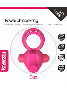 LoveToy: Power Clit Duo Cockring, pink