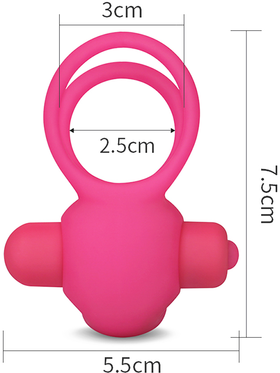 LoveToy: Power Clit Duo Cockring, pink
