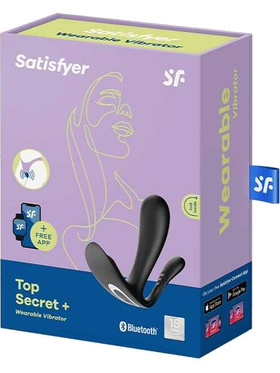 Satisfyer Connect: Top Secret +, Wearable Vibrator, black