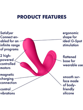 Satisfyer Connect: Top Secret +, Wearable Vibrator, pink
