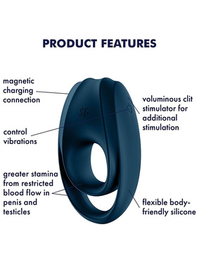 Satisfyer: Incredible Duo, Ring Vibrator, blue