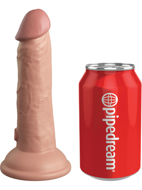King Cock Elite: Dual Density Silicone Cock, 18 cm, light