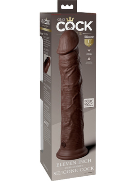 King Cock Elite: Dual Density Silicone Cock, 30 cm, dark