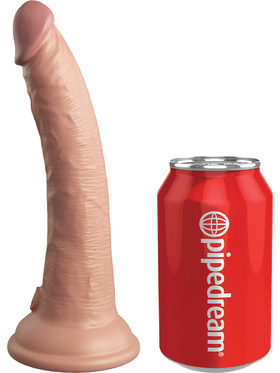 King Cock Elite: Dual Density Silicone Vibrating Cock, 21 cm, light 