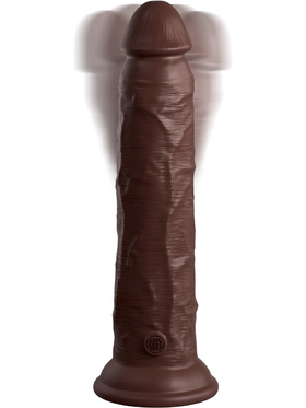King Cock Elite: Dual Density Silicone Vibrating Cock, 25 cm, dark