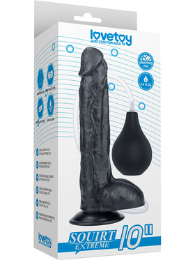 LoveToy: Squirt Extreme Dildo, 26 cm, black