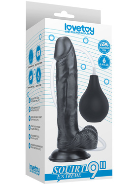 LoveToy: Squirt Extreme Dildo, 23 cm, black