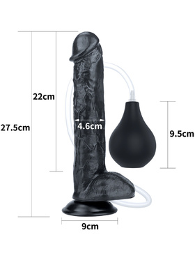 LoveToy: Squirt Extreme Dildo, 28 cm, black