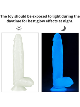 LoveToy: Lumino Play, Glow-In-The-Dark Dildo, 26 cm