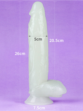 LoveToy: Lumino Play, Glow-In-The-Dark Dildo, 26 cm
