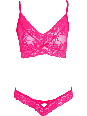 Cottelli Lingerie: Lace-bra & panties, pink