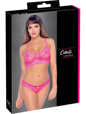 Cottelli Lingerie: Lace-bra & panties, pink