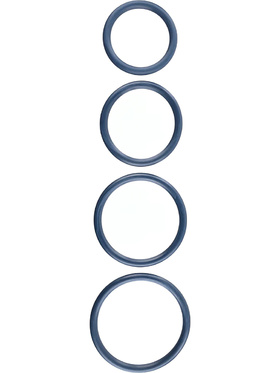 Sportsheets Merge: Navy Rubber O Ring, 4-pack