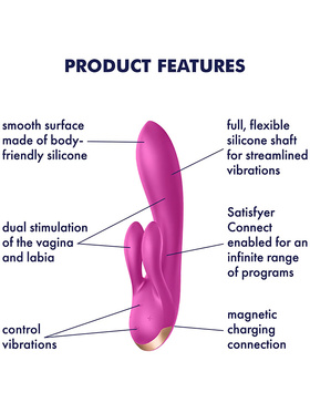 Satisfyer Connect: Double Flex Vibrator, purple