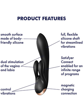 Satisfyer Connect: Double Flex Vibrator, black