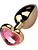 EasyToys: Metal Butt Plug No. 3 with Heart, small, gold/pink