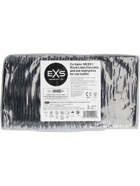 EXS Black Latex: Condoms, 100-pack