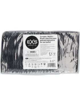 EXS Black Latex: Condoms, 100-pack