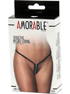 Amorable by Rimba: Mini G-String with Zipper, One Size 
