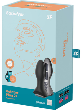 Satisfyer Connect: Rotator Plug 2+, Plug Vibrator, black