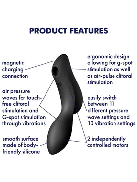 Satisfyer: Curvy Trinity 2, Air Pulse Vibrator, black