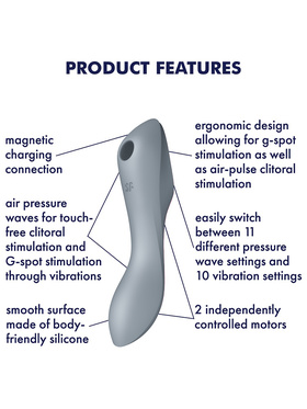 Satisfyer: Curvy Trinity 3, Air Pulse Vibrator, grey