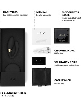 LELO: Tiani Duo, Dual-Action Couples Massager, black 