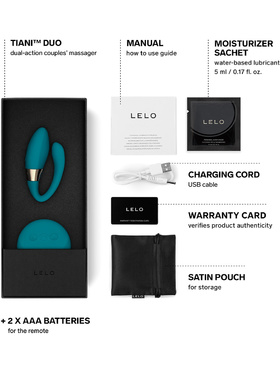 LELO: Tiani Duo, Dual-Action Couples Massager, ocean blue