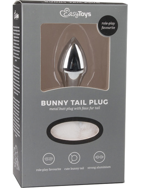 EasyToys: Bunny Tail Plug No. 1, silver/white