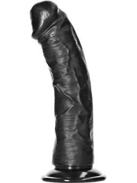 RealRock: Curved Realistic Dildo, 15,5 cm, black