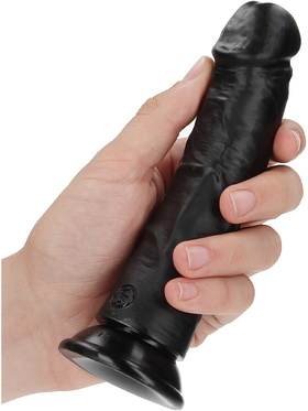 RealRock: Curved Realistic Dildo, 15,5 cm, black