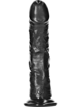 RealRock: Curved Realistic Dildo, 18 cm, black