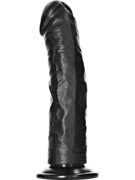 RealRock: Curved Realistic Dildo, 20.5 cm, black