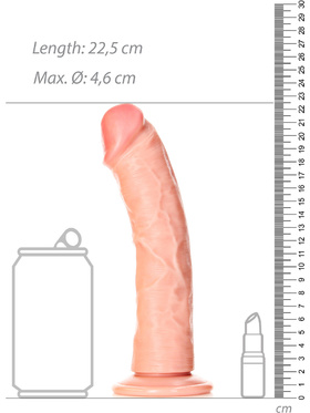RealRock: Curved Realistic Dildo, 20.5 cm, light