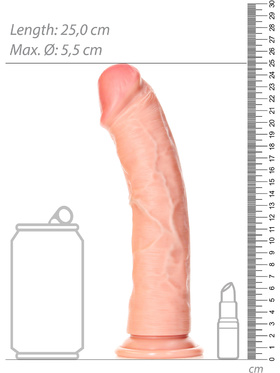RealRock: Curved Realistic Dildo, 23 cm, light